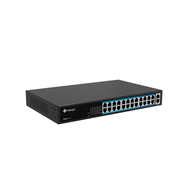 Billede af Milesight PoE gigabit-switch, 24 x PoE, 2 x uplink, 400w