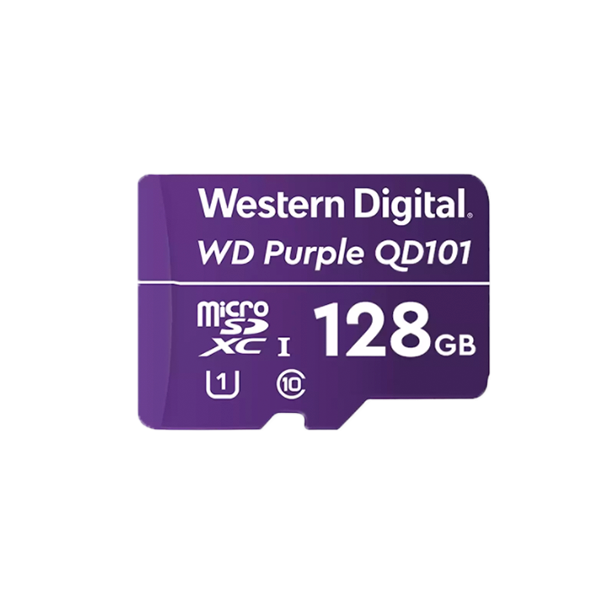 Billede af 128GB WD Purple Micro SDHC kort til videoovervågning