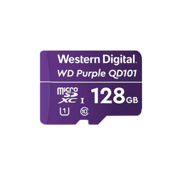 Billede af 128GB WD Purple Micro SDHC kort til videoovervågning