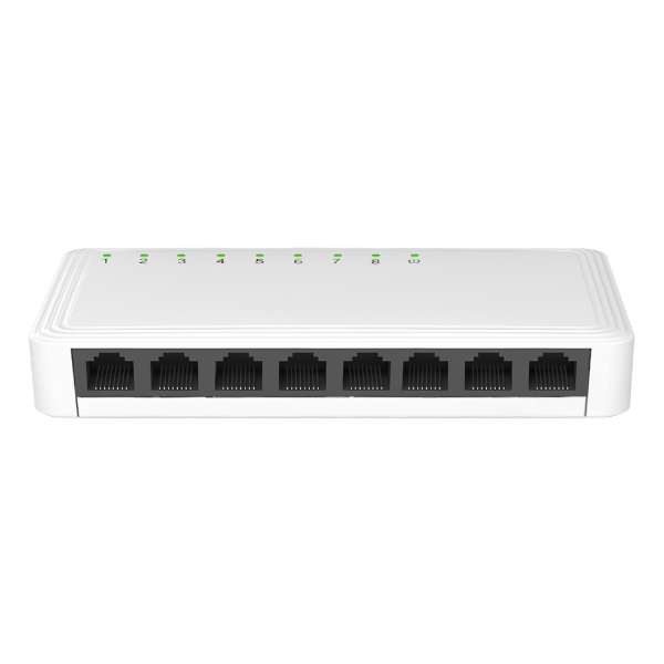 Billede af 8 ports switch, 10/100/1000 mbps, 5V 1A