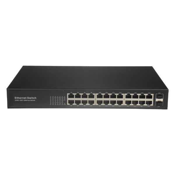 Billede af 24 ports switch,24x RJ45 + 2x SFP Uplink, 10/100/1000