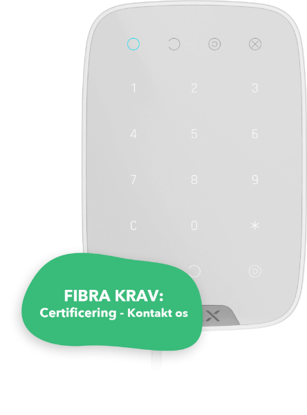 Billede af Ajax Keypad Fibra hvid