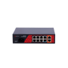 Billede af Safire PoE Switch 120W, 6 x 30W PoE (100Mbps) + 2 x 60W PoE (100Mbps) + 2 x Uplink (1000Mbps), WatchDog