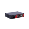 Billede af Safire PoE Switch 120W, 6 x 30W PoE (100Mbps) + 2 x 60W PoE (100Mbps) + 2 x Uplink (1000Mbps), WatchDog