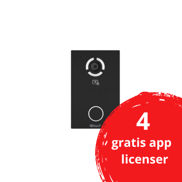Billede af Videodørtelefon, sort, / sølv IP64, PoE, TAG læser mm