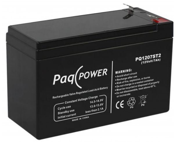 Billede af 12V/7Ah PaqPOWER VRLA battery 5 years Superior