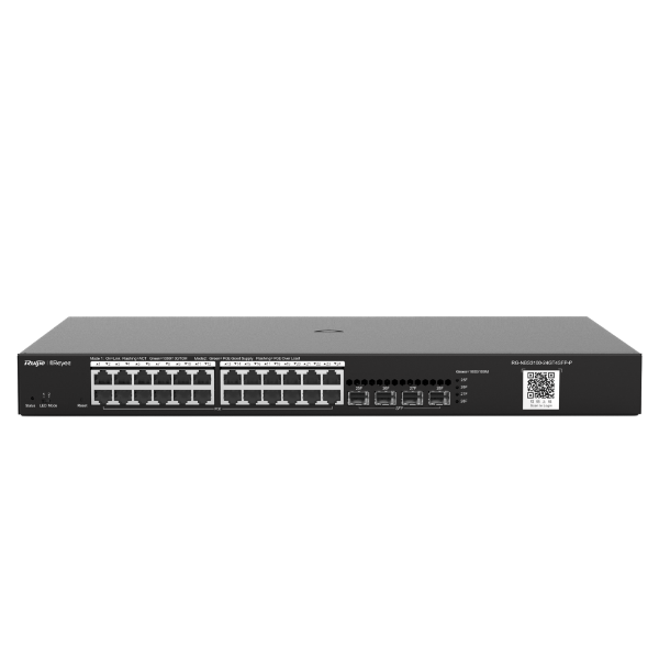 Billede af Reyee Switch PoE Cloud Cloud Layer 2
24 Gigabit+ PoE ports 4 Gigabit SFP