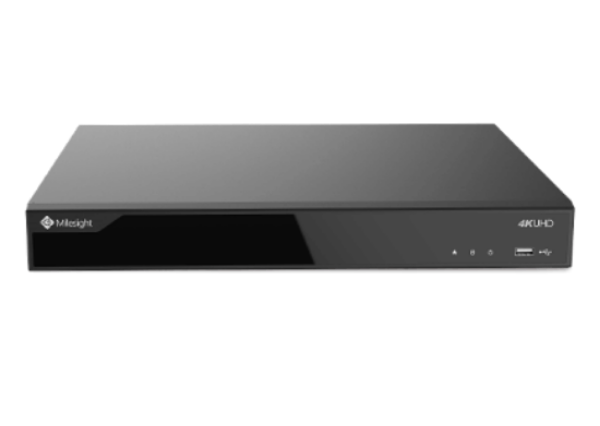 Billede af Milesight NVR, 16 kanals, 2 x sATA, 19" rack, 230v, I/O, 160 mbit