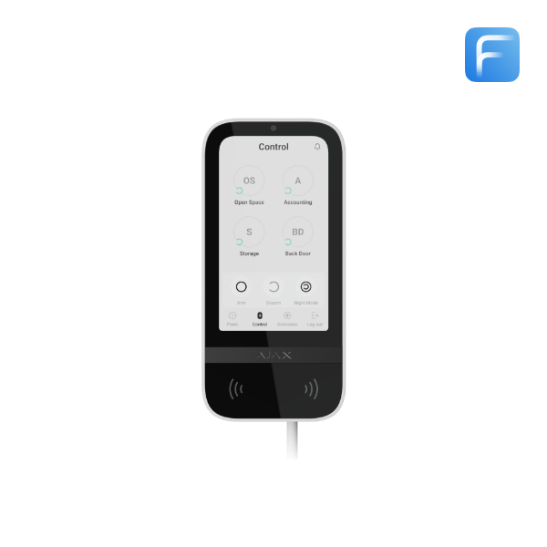 Billede af Ajax KeyPad TouchScreen Fibra Hvid