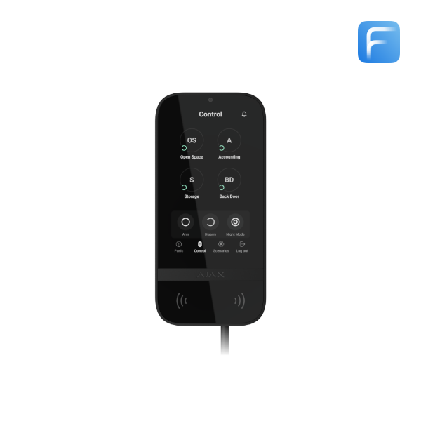 Billede af Ajax KeyPad TouchScreen Fibra Sort